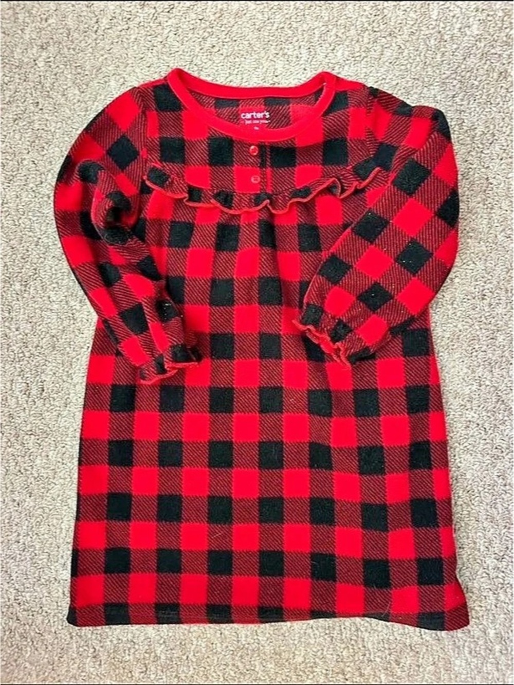 Carter's Girls Plaid Dress Size 2T Like New